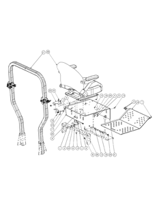 Seat And Floor Panel Assembly Diagram and Parts List for M54-KH (53AH8CT4050-27HP-OHV)(2009 & Before) Cub Cadet Lawn Tractor